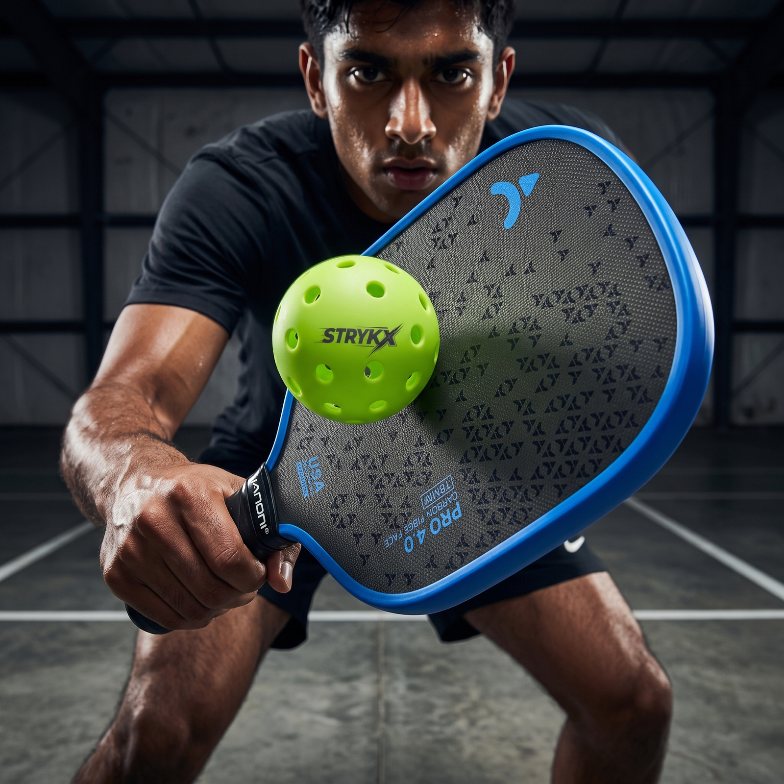 Pro 4.0 paddle striking ball