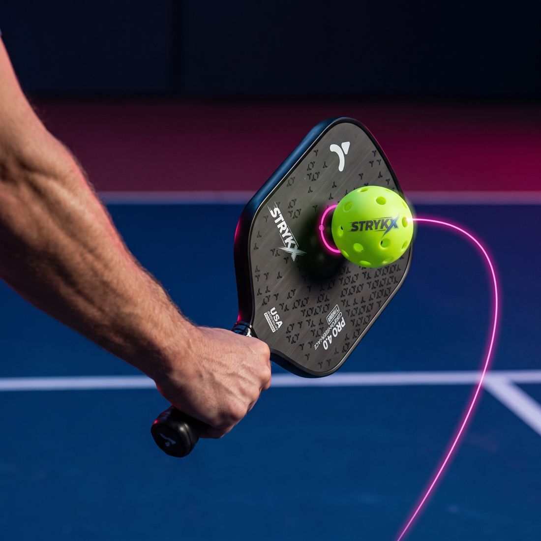 Doubles pickleball team using a stacking formation