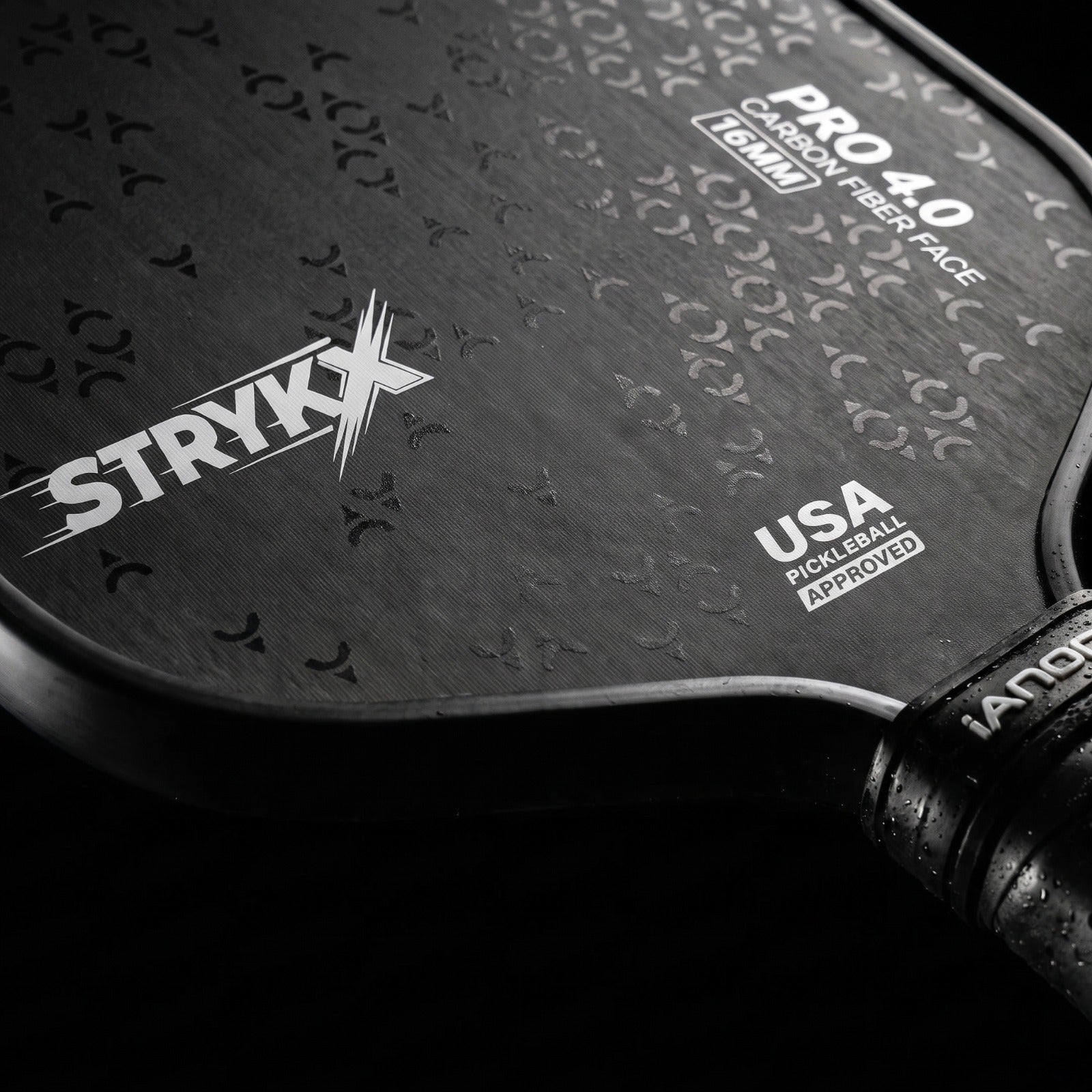 Textured raw carbon face detail