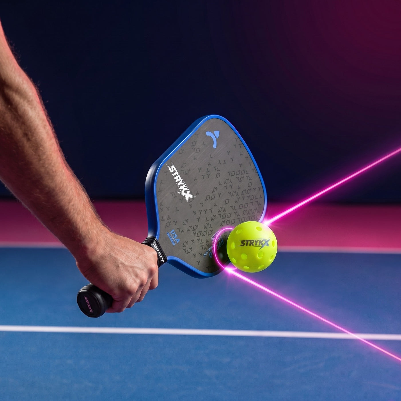 Expanded hitting surface on the paddle face