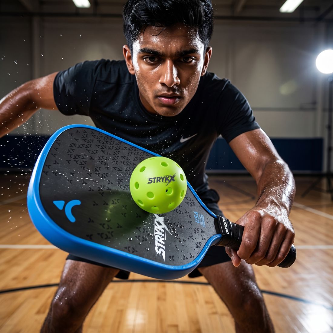 Player stretching before a pickleball session
